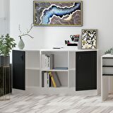 Givayo Orion Ofis Konsol Dolap Siyah Beyaz
