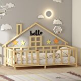 Giyayo Wood's Hause Montessori Yatak Çam Kapılı 120*200