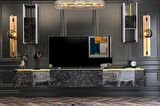 Givayo Noyan Tv Ünitesi Duvara Monte-Ayaklı Kullanım 240 cm Beyaz