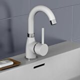Sardıcı Beyaz Gövde Lavabo Bataryası Çizilmez