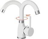 Sardıcı Beyaz Gövde Lavabo Bataryası Çizilmez