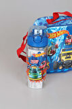 YENİ SEZON LİSANSLI HOT WHEELS BESLENME ÇANTASI, 2 KATLI BESLENME KABI VE 500 ML MATARA SETİ