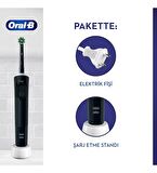 Oral-B Şarjlı Elektrikli Diş Fırçası Vitality Pro Siyah +Pro Onarım 50ml Diş Macunu