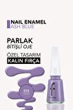 Flormar Klasik Parlak Bitişli Yüksek Pigmentli Oje - Nail Enamel -494 Ash Blue New- 8682536036306