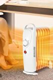 Mini Yağlı Radyatör Küçük Elektrikli Yağlı Petek Elektrikli Isıtıcı Dilimli Ofis Masa Altı Isıtıcı 6