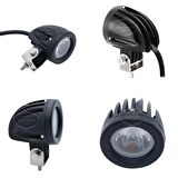 Yuvarlak Tek Led Bar Beyaz Sis Farı Araç Motosiklet Off Road Atv Forklift Led Lamba Projektör Metal Arazi Çalışma Lambası 2 Adet 10w