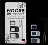 Noosy Nano Ve Micro Sim Kart Adaptörü SİYAH