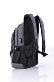 ÇÇS GRİ YOUNG USB GİRİŞLİ LAPTOP SIRT ÇANTASI-51318