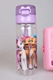 LİSANSLI PONY TRITAN MATARA 500 ML VE 2 KATLI BESLENME KABI/LUNCH BOX SETİ 