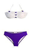 Halter Yaka Fiyonk Detaylı 50UV Kız Çocuk Bikini Takımı By Nessi Byrd