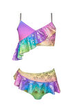 Askılı Parlak Dokulu Deniz Kabuğu Desenli 50UV Kız Çocuk Bikini Takımı by Nessi Byrd