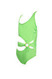 Askılı Cut-Out Halka Detaylı - Yeşil 50UV Kız Çocuk Mayo by Nessi Byrd