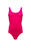 Askılı Pencere Detaylı Spor Tasarım Pembe 50UV Kız Çocuk Mayo BY NESSI BYRD