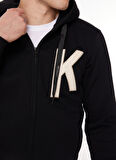 Ko Samui Kapüşon Yaka Siyah Erkek Sweatshırt HZW G500 KEY_DOWNTOWN REGULAR FIT
