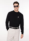 Ko Samui Bisiklet Yaka Regular Fit Baskılı Siyah Erkek Kazak KMW G514 NY_DOWNTOWN REGULAR FIT