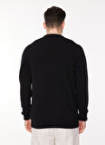 Ko Samui Bisiklet Yaka Regular Fit Baskılı Siyah Erkek Kazak KMW G514 NY_DOWNTOWN REGULAR FIT
