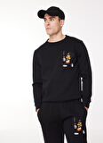 Ko Samui Kapüşon Yaka Siyah Erkek Sweatshırt SEW G501 MOUSE_DOWNTOWN REGULAR FIT