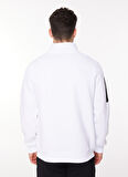 Ko Samui Kapüşon Yaka Beyaz Erkek Sweatshırt SZW G541 REJP_REFLECTOR REGULAR FIT
