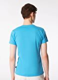 Ko Samui Bisiklet Yaka Baskılı Mavi Erkek T-Shirt KMTT S236 REOLLIE_REFLECTOR REGULAR