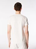 Ko Samui Bisiklet Yaka Baskılı Krem Erkek T-Shirt KMTT S241 JEFF_SNAPSHOT REGULAR FIT