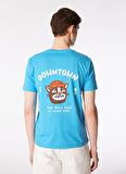 Ko Samui Bisiklet Yaka Baskılı Mavi Erkek T-Shirt KMTR S226 ROAD_CRAFT&CO REGULAR FIT