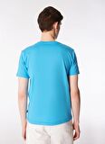 Ko Samui Bisiklet Yaka Desenli Mavi Erkek T-Shirt KMTR S221 MINDSET_CRAFT&CO REGULAR