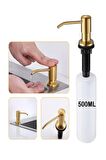 ANKASTRE SIVI SABUNLUK MAT GOLD MUTFAK EVİYE VE BANYO LAVABO UYUMLU İTHAL 5 YIL GARANTİLİ 500ML