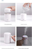 H2o Humidifier 300 ml Ulrasonik Hava Nemlendirici Buhar Makinesi Ve Aroma Difüzörü