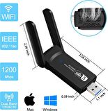 AC1200 Mbps Dual Band USB 3.0 Adaptör Kablosuz Wifi Alıcı