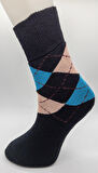 CİHO SOCKS Premium Termal 6 Çift Kadın Ekose Desen Sıkmayan Lastikli Kışlık Çorap