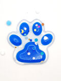 Dev Pati Squishy Taba Squishy Kedi Pati Sıkma 14 cm Pullu Pati Sukuşi - Şeffaf Mavi