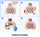 Popit Makinesi Işıklı Oyun Fast Push Pilli Fidget Kabarcık - Ördek