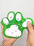 Dev Pati Squishy Taba Squishy Kedi Pati Sıkma 14 cm Pullu Pati Sukuşi - Yeşil
