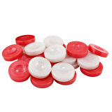 Tavla Pulu Kırmızı Beyaz Renkli Tavla Pulu Yedek