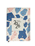 2026 Ajanda Pembe-Mavi Soyut Desenli Günlük Ajanda A5 (15x21 cm) - Karışık