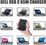 Dell Latitude 11 7212 12 5285 5289 5290 7275 14 5490 7410 7490 USB C Güç Adaptörü 65W Dizüstü Bilgisayar Şarj Kablosu