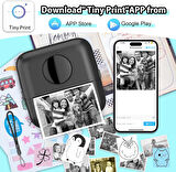 Mini Fotoğraf Resim Yazıcı Kablosuz Etiket Yazıcı Baskı Makinesi Ios Android Uyumlu Termal Printer
