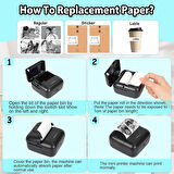 Mini Fotoğraf Resim Yazıcı Kablosuz Etiket Yazıcı Baskı Makinesi Ios Android Uyumlu Termal Printer