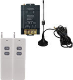 Kablosuz Uzaktan Kumanda DC 12 - 72 V RF 1500 Metre 12v Adaptörlü Uzun Mesafe Rf Kapı Kontrol Seti