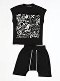 Black Graf Harem Erkek Çocuk Şort Takım