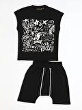 Black Graf Harem Erkek Çocuk Şort Takım