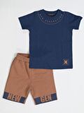 New Gen Kahve Şort + T-shirt Takım