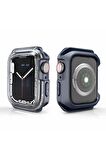 Apple Watch Seri 7 45mm Uyumlu Kasa Koruyucu 360 Tam Koruma Silikon Kılıf