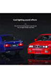 New 1988 BMW M3 (E30) Red 1:24 Ölçek Siyah BMW E30 Diecast Araba Açılan Kaput Bagaj