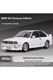1988 BMW 3 SERIES M3 White (E30) 1:24 Ölçek Açılan Kapılar BMW E30 Diecast Araba