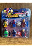 Avengers 6'lı Figür ve Aksesuarları Oyun Seti IRONMAN SPİDERMAN HULK THOR VE AKSESUARLARI