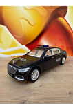 Mercedes Benz Maybach S680 Polis Diecast 1:24 Büyük Boy Metal Araba Işıklı Sesli Kapı Bagaj Açılır