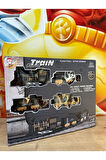 Oyuncak 19 Parça Klasik Tren Seti Sesli Işıklı 283CM Farklı Ray Modeli Pilli Retro Tren Lokomotifli