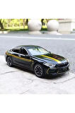 Bmw M8 Diecast Metal 1.24 Ölcek Araba Kapı Bagaj Kaput Açılır Siyah BMW M8 Spor Araba Model