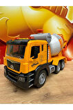 OYUNCAK SÜRTMELİ KIRILMAZ İŞ MAKİNASI BETON MİKSERİ SESLİ IŞIKLI AÇILAN KAPILAR İŞ MAKİNASI MİKSER